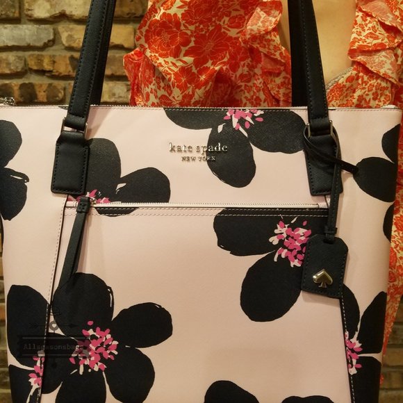 kate Spade Cameron Pocket Tote Grand Flora LARGE - Picture 7 of 8